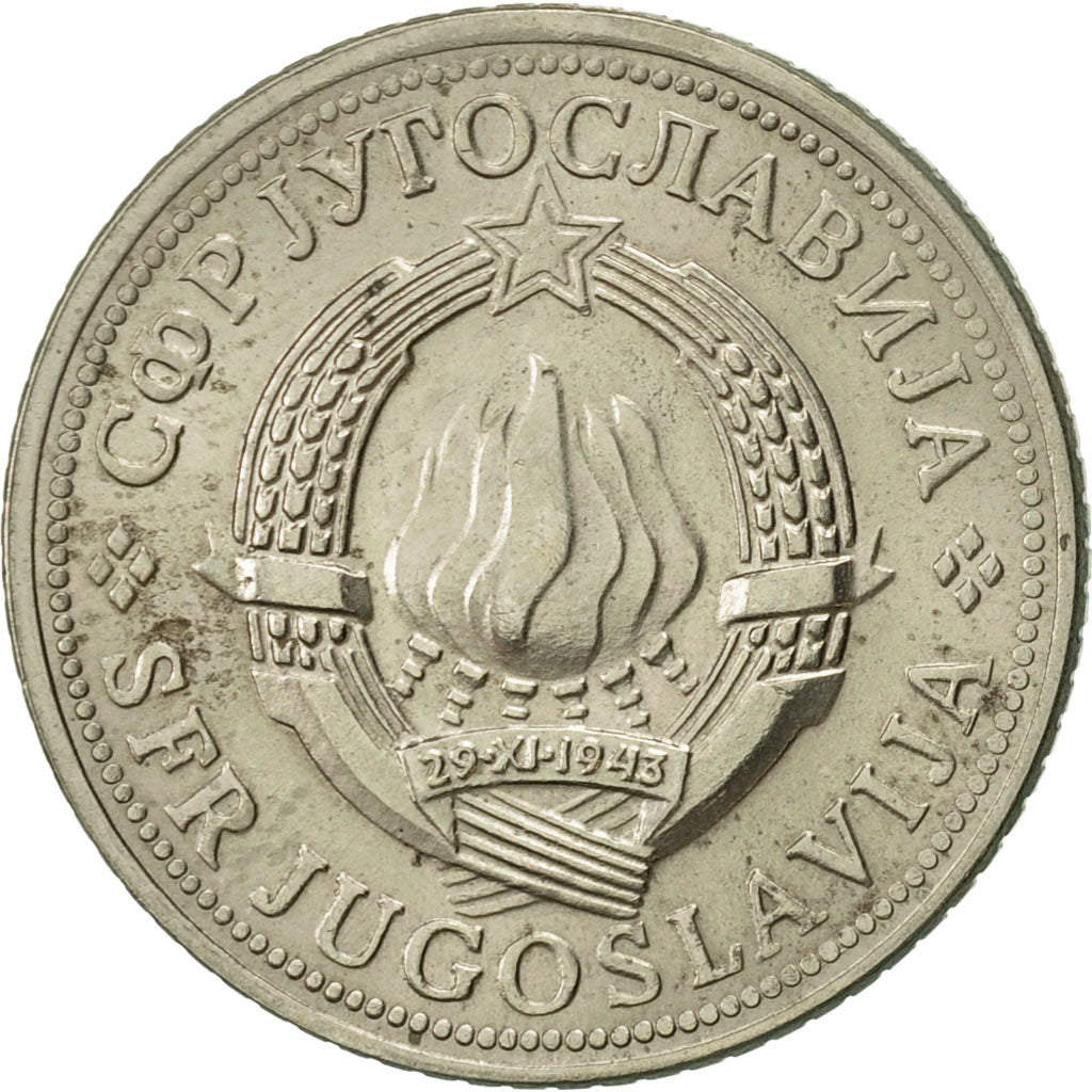 Coin, Yugoslavia, 2 Dinara, 1972, AU(50-53), Copper-Nickel-Zinc, KM:57