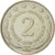 Moneda, Yugoslavia, 2 Dinara, 1978, MBC+, Cobre - níquel - cinc, KM:57