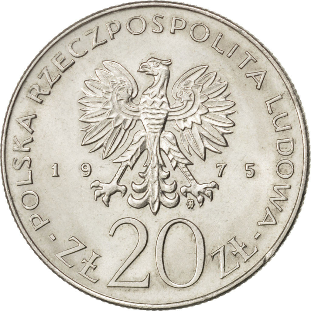 Munten, Polen, 20 Zlotych, 1975, Warsaw, PR+, Copper-nickel, KM:75