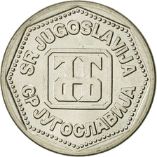Coin, Yugoslavia, 10 Dinara, 1993, AU(55-58), Copper-Nickel-Zinc, KM:157