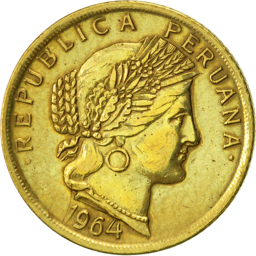 Moneta, Perù, 10 Centavos, 1964, Lima, BB, Ottone, KM:224.2