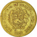 Monnaie, Pérou, 10 Centimos, 2002, Lima, TTB, Laiton, KM:305.4