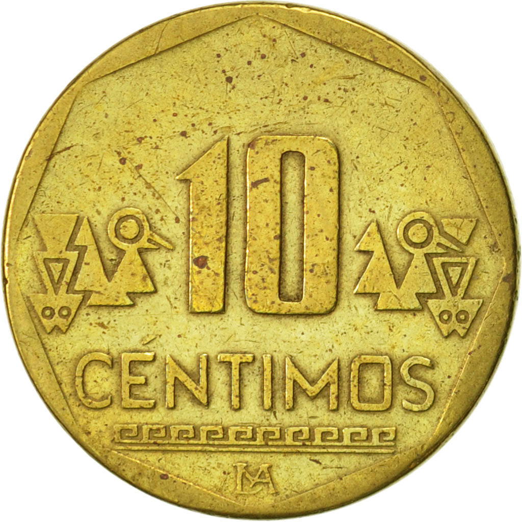 Moneta, Perù, 10 Centimos, 2002, Lima, BB, Ottone, KM:305.4