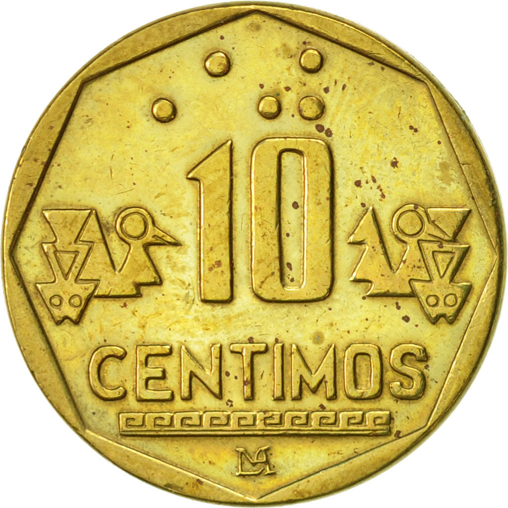 Moneta, Perù, 10 Centimos, 1994, Lima, BB, Ottone, KM:305.1