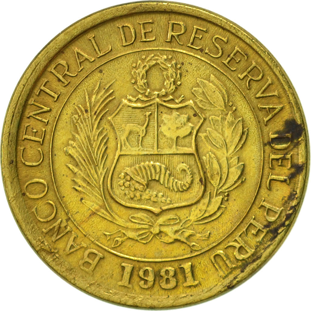 Coin, Peru, Sol, 1981, Lima, EF(40-45), Brass, KM:266.2