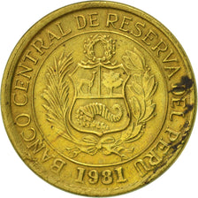 Moneda, Perú, Sol, 1981, Lima, MBC, Latón, KM:266.2
