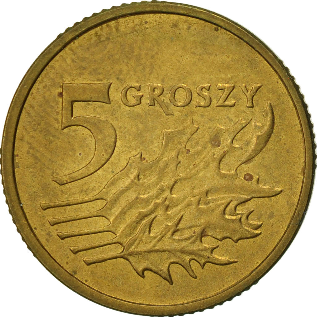 Moneta, Polonia, 5 Groszy, 1998, Warsaw, BB, Ottone, KM:278