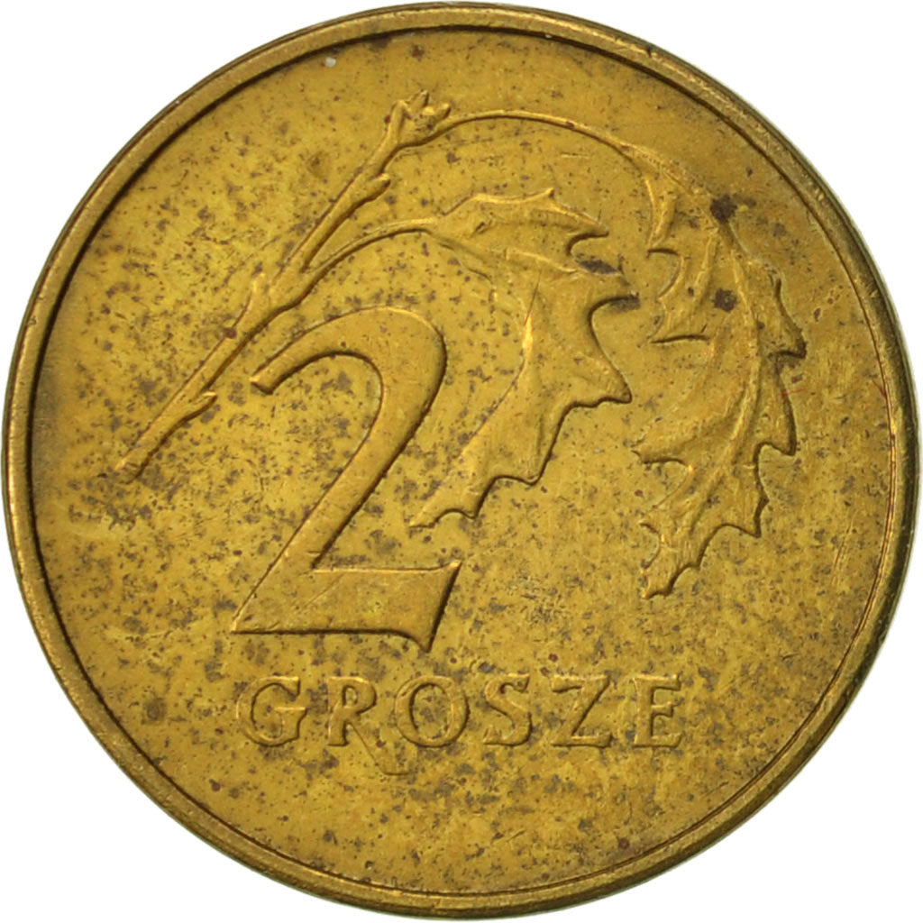 Coin, Poland, 2 Grosze, 1992, Warsaw, EF(40-45), Brass, KM:277