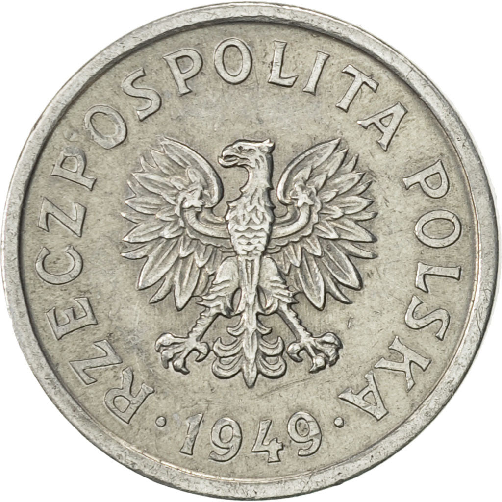 Münze, Polen, 10 Groszy, 1949, Warsaw, VZ, Aluminium, KM:42a