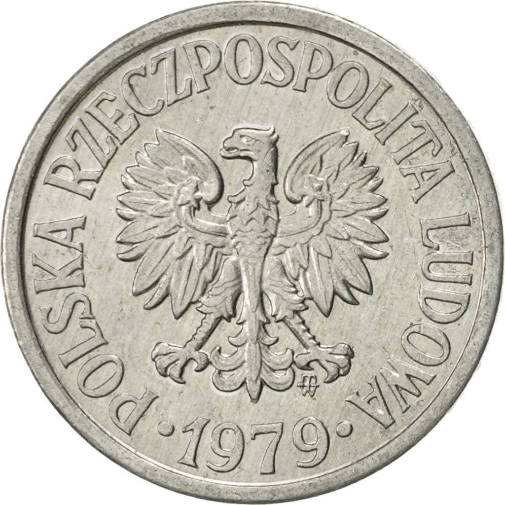 Coin, Poland, 10 Groszy, 1979, Warsaw, AU(55-58), Aluminum, KM:AA47