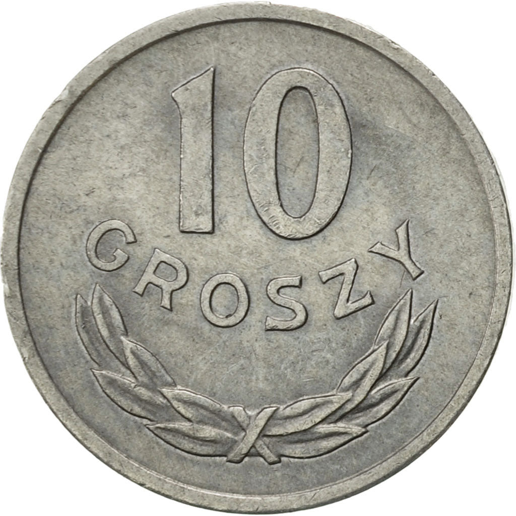 Coin, Poland, 10 Groszy, 1973, Warsaw, AU(55-58), Aluminum, KM:AA47