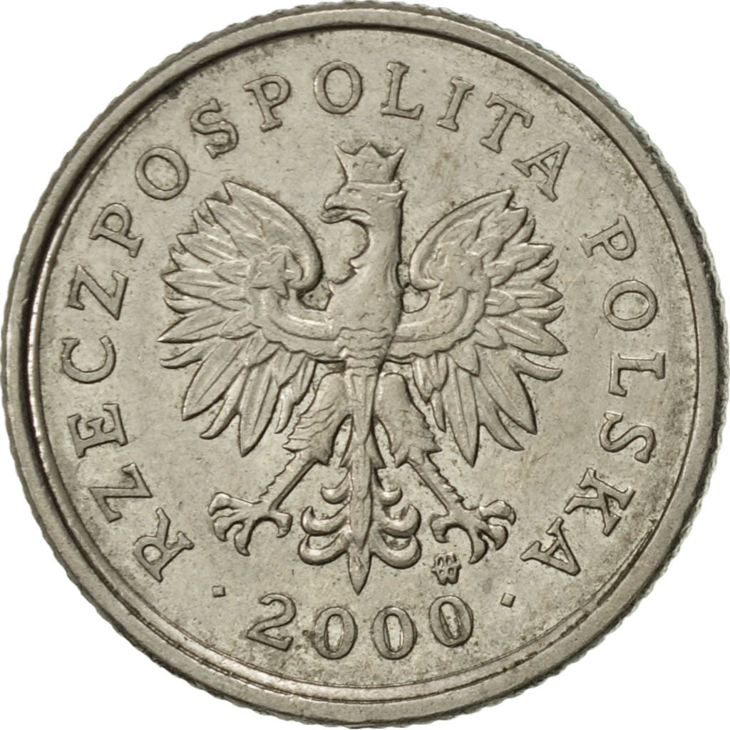 Coin, Poland, 20 Groszy, 2000, Warsaw, AU(50-53), Copper-nickel, KM:280