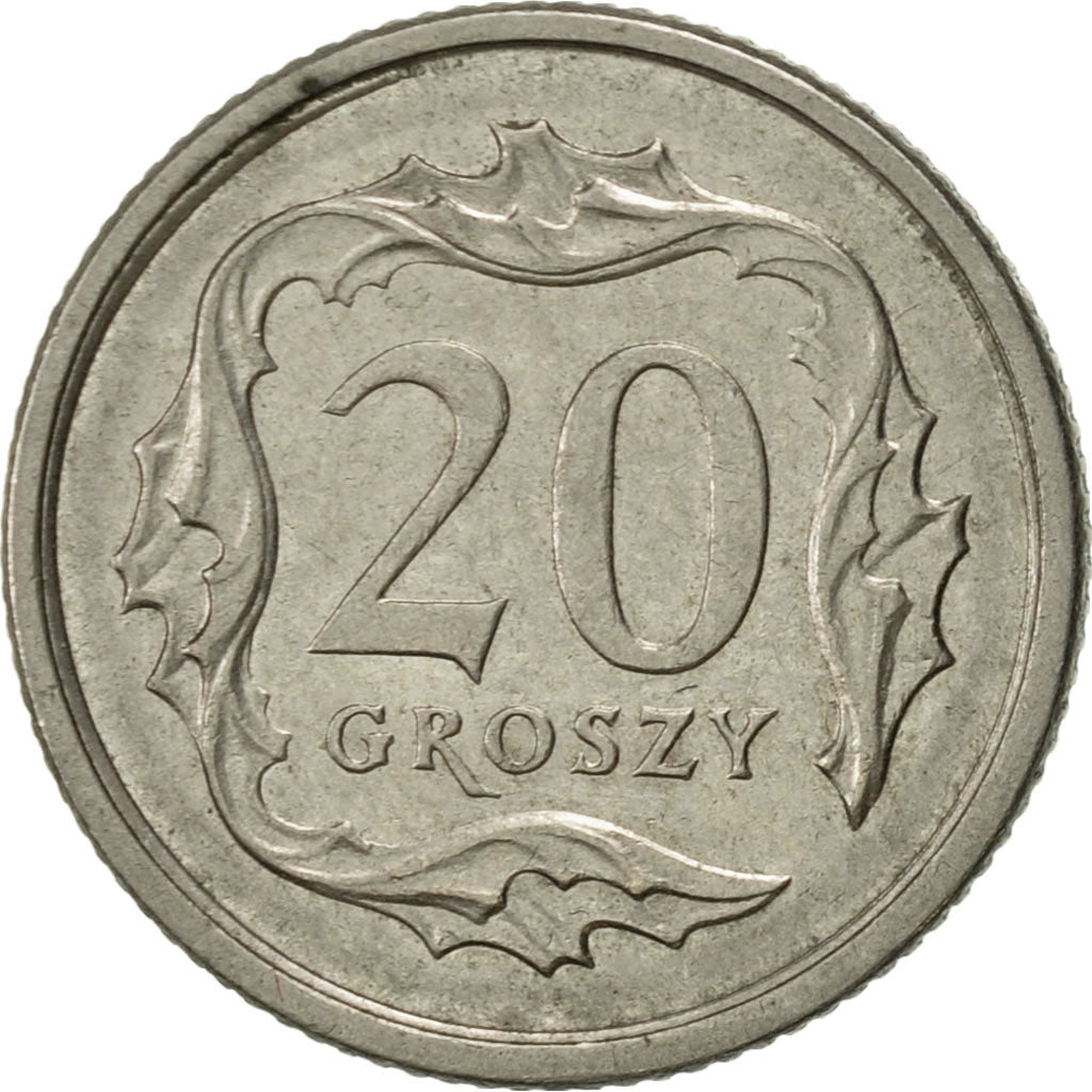 Coin, Poland, 20 Groszy, 2000, Warsaw, AU(50-53), Copper-nickel, KM:280