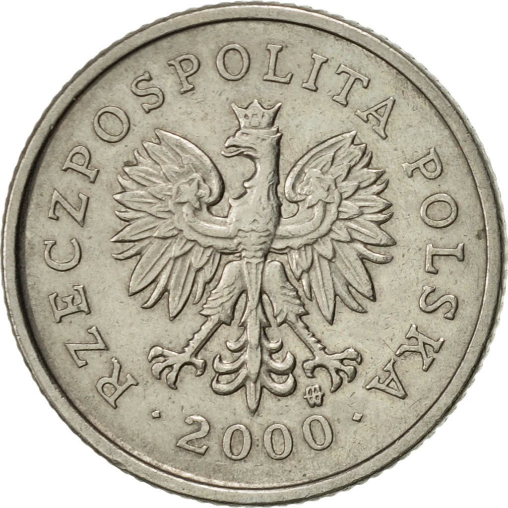 Coin, Poland, 20 Groszy, 2000, Warsaw, AU(55-58), Copper-nickel, KM:280