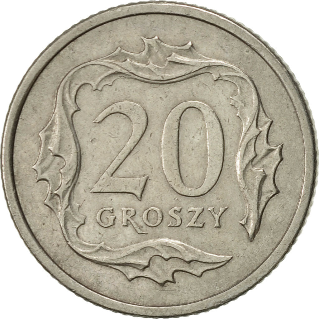Coin, Poland, 20 Groszy, 2000, Warsaw, AU(55-58), Copper-nickel, KM:280