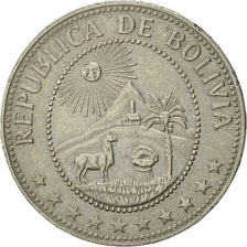 Bolivia, 50 Centavos, 1967, AU(50-53), Nickel Clad Steel, KM:190