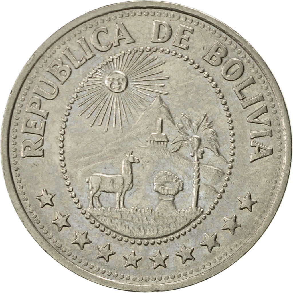 Coin, Bolivia, 50 Centavos, 1978, AU(50-53), Nickel Clad Steel, KM:190