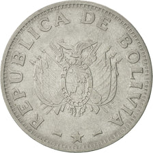 Coin, Bolivia, Boliviano, 1987, AU(50-53), Stainless Steel, KM:205