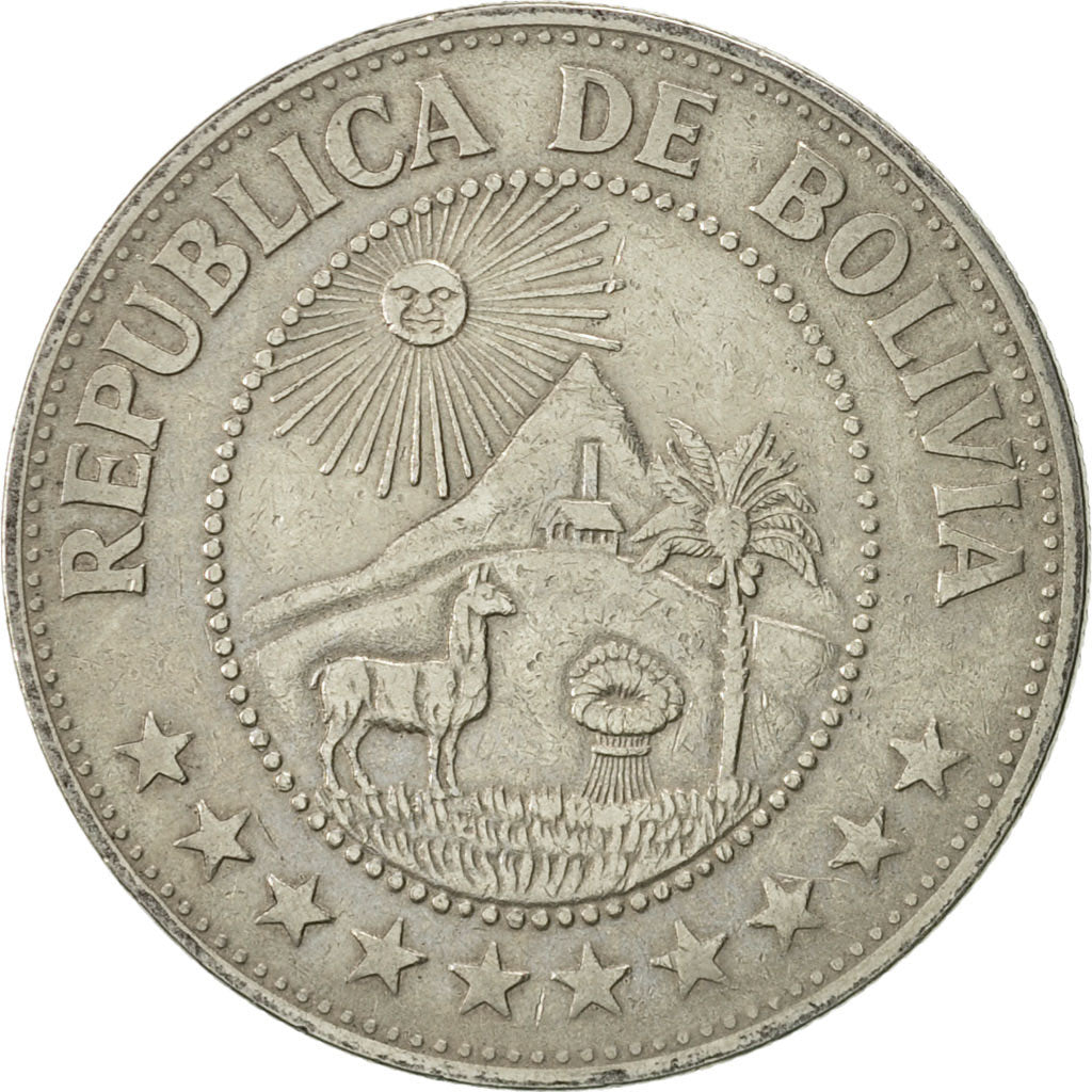Bolivia, Peso Boliviano, 1969, EF(40-45), Nickel Clad Steel, KM:192