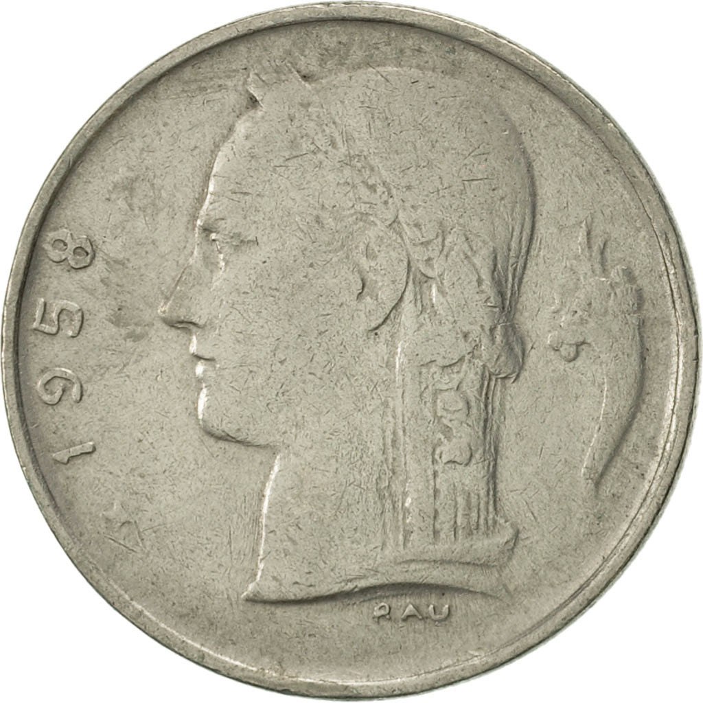 Coin, Belgium, Franc, 1958, EF(40-45), Copper-nickel, KM:142.1