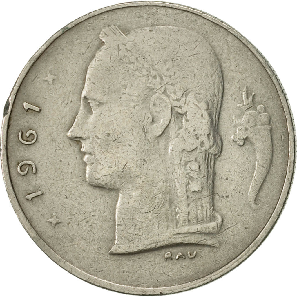 Coin, Belgium, Franc, 1961, EF(40-45), Copper-nickel, KM:143.1