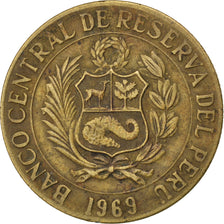 PERU, Sol, 1969, KM #248, EF(40-45), Brass, 28, 8.82