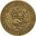 PERU, Sol, 1969, KM #248, EF(40-45), Brass, 28, 8.82