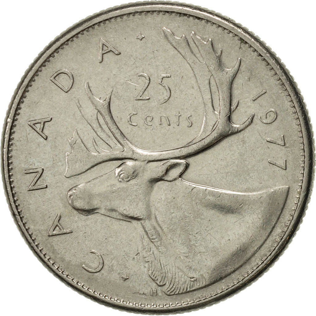 Coin, Canada, Elizabeth II, 25 Cents, 1977, Royal Canadian Mint, Ottawa