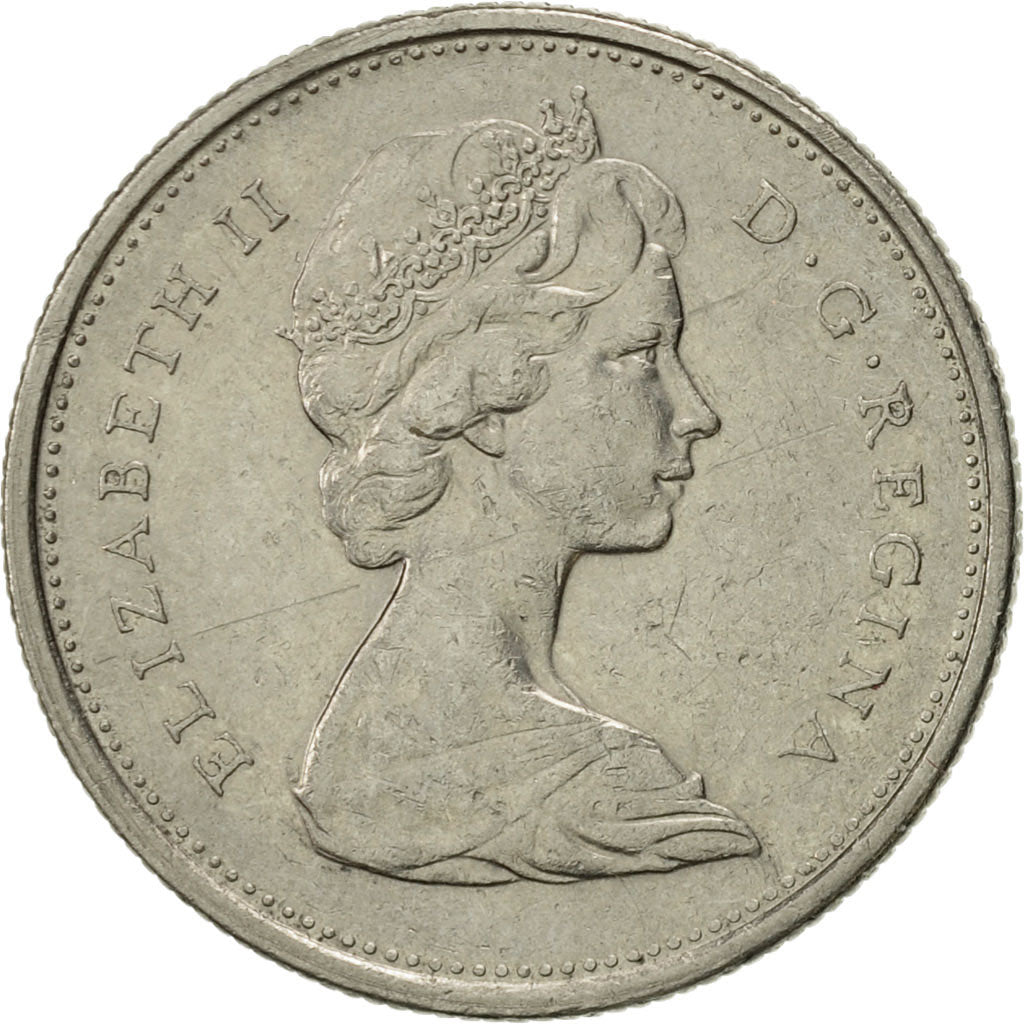 Coin, Canada, Elizabeth II, 25 Cents, 1975, Royal Canadian Mint, Ottawa