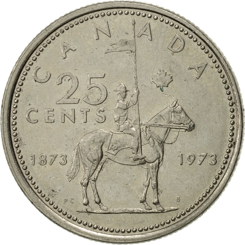 Coin, Canada, Elizabeth II, 25 Cents, 1973, Royal Canadian Mint, Ottawa