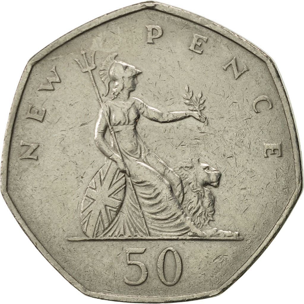 Coin, Great Britain, Elizabeth II, 50 New Pence, 1969, EF(40-45), Copper-nickel