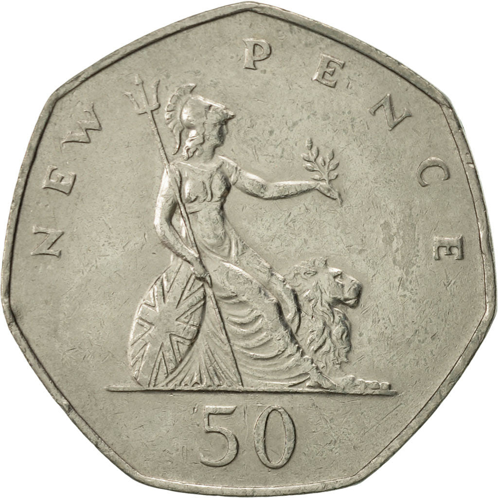 Coin, Great Britain, Elizabeth II, 50 New Pence, 1977, EF(40-45), Copper-nickel
