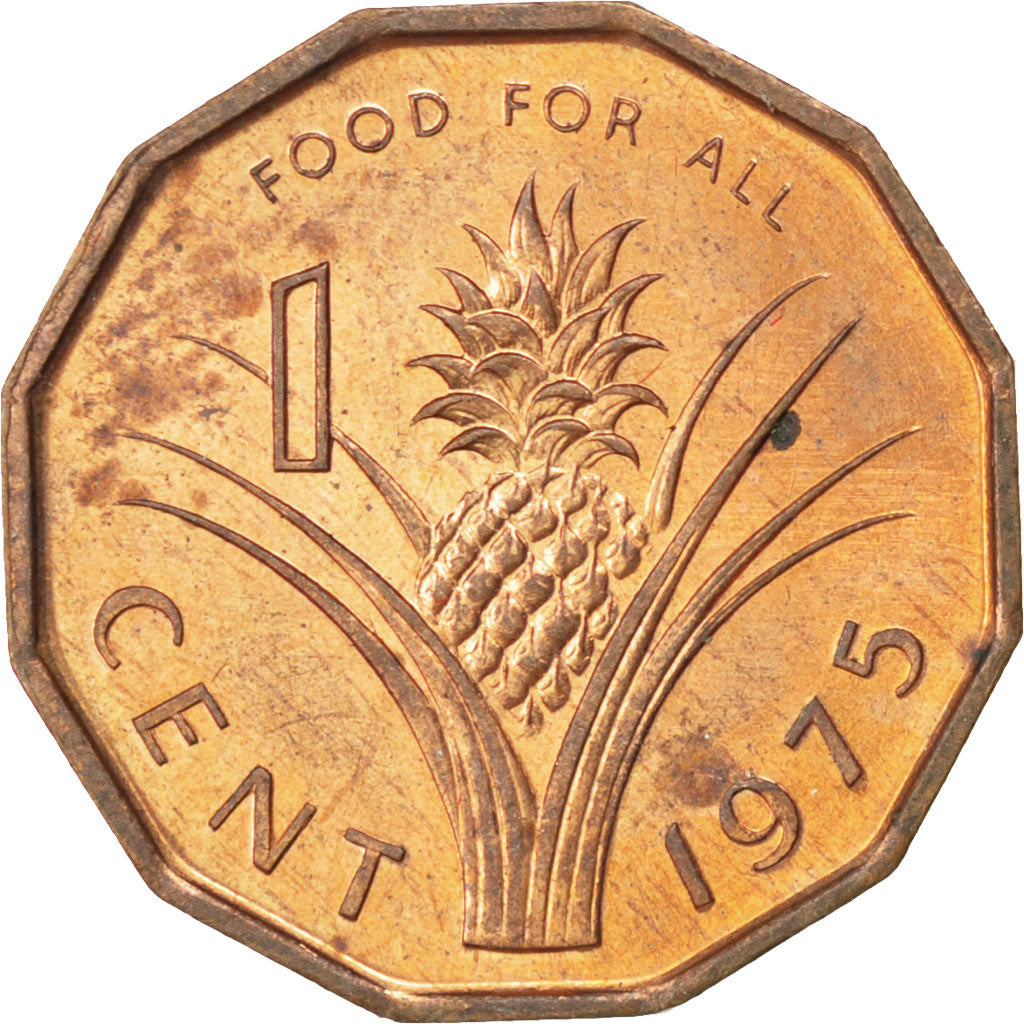 SWAZILAND, Cent, 1975, British Royal Mint, KM #21, MS(63), Bronze, 18.3, 2.07