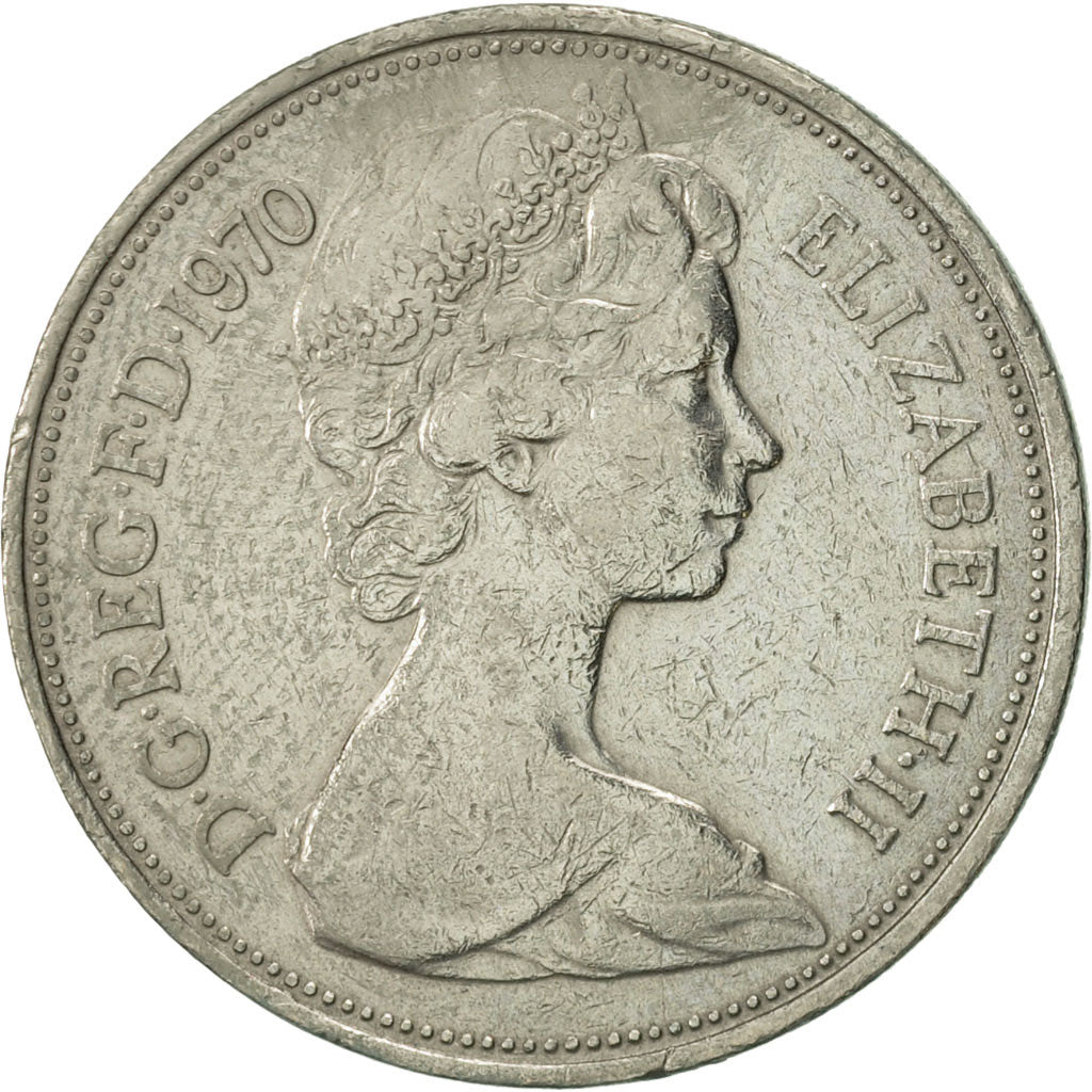 Coin, Great Britain, Elizabeth II, 10 New Pence, 1970, EF(40-45), Copper-nickel