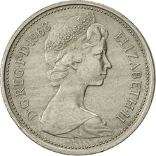 Coin, Great Britain, Elizabeth II, 5 New Pence, 1968, EF(40-45), Copper-nickel