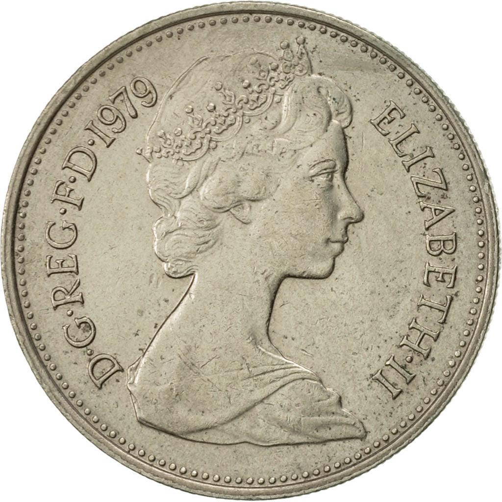 Coin, Great Britain, Elizabeth II, 5 New Pence, 1979, EF(40-45), Copper-nickel