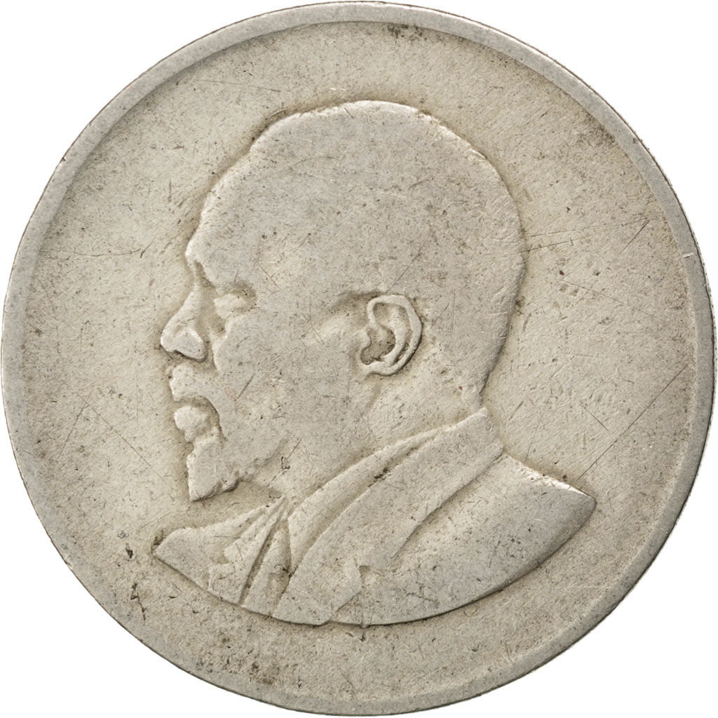KENYA, Shilling, 1967, KM #5, VF(30-35), Copper-Nickel, 27.8, 7.55
