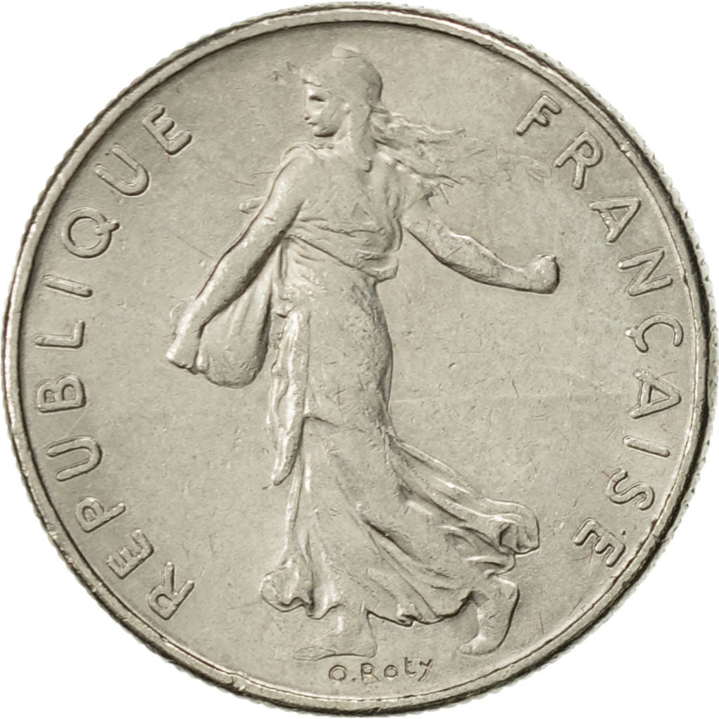 Munten, Frankrijk, Semeuse, 1/2 Franc, 1973, Paris, PR, Nickel, KM:931.1