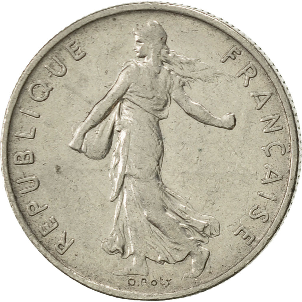 Coin, France, Semeuse, 1/2 Franc, 1975, Paris, AU(55-58), Nickel, KM:931.1