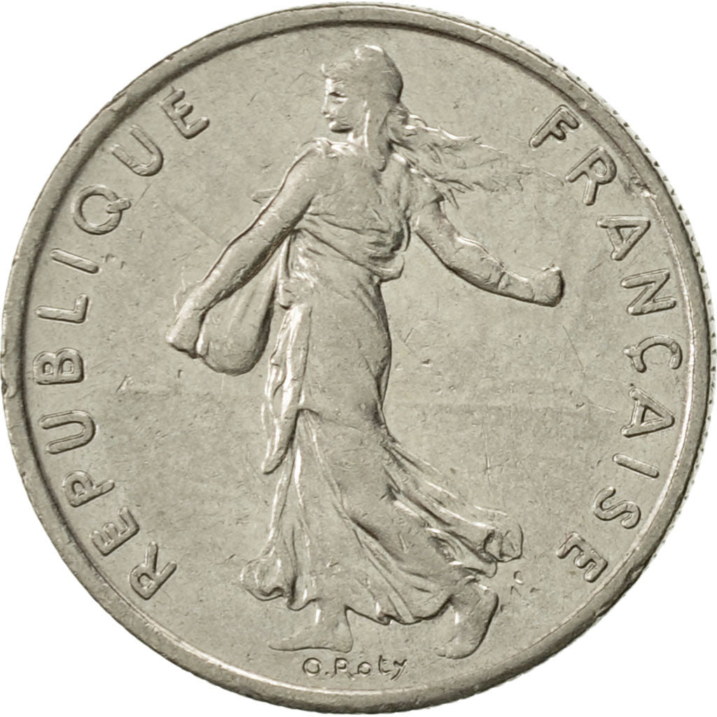 Munten, Frankrijk, Semeuse, 1/2 Franc, 1976, Paris, PR, Nickel, KM:931.1
