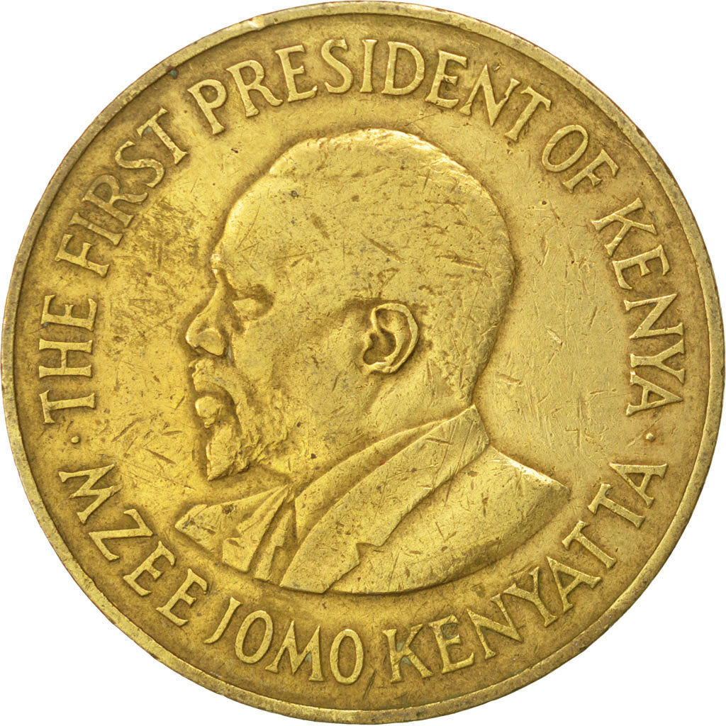 KENYA, 10 Cents, 1971, KM #11, EF(40-45), Nickel-Brass, 30.8, 9.55