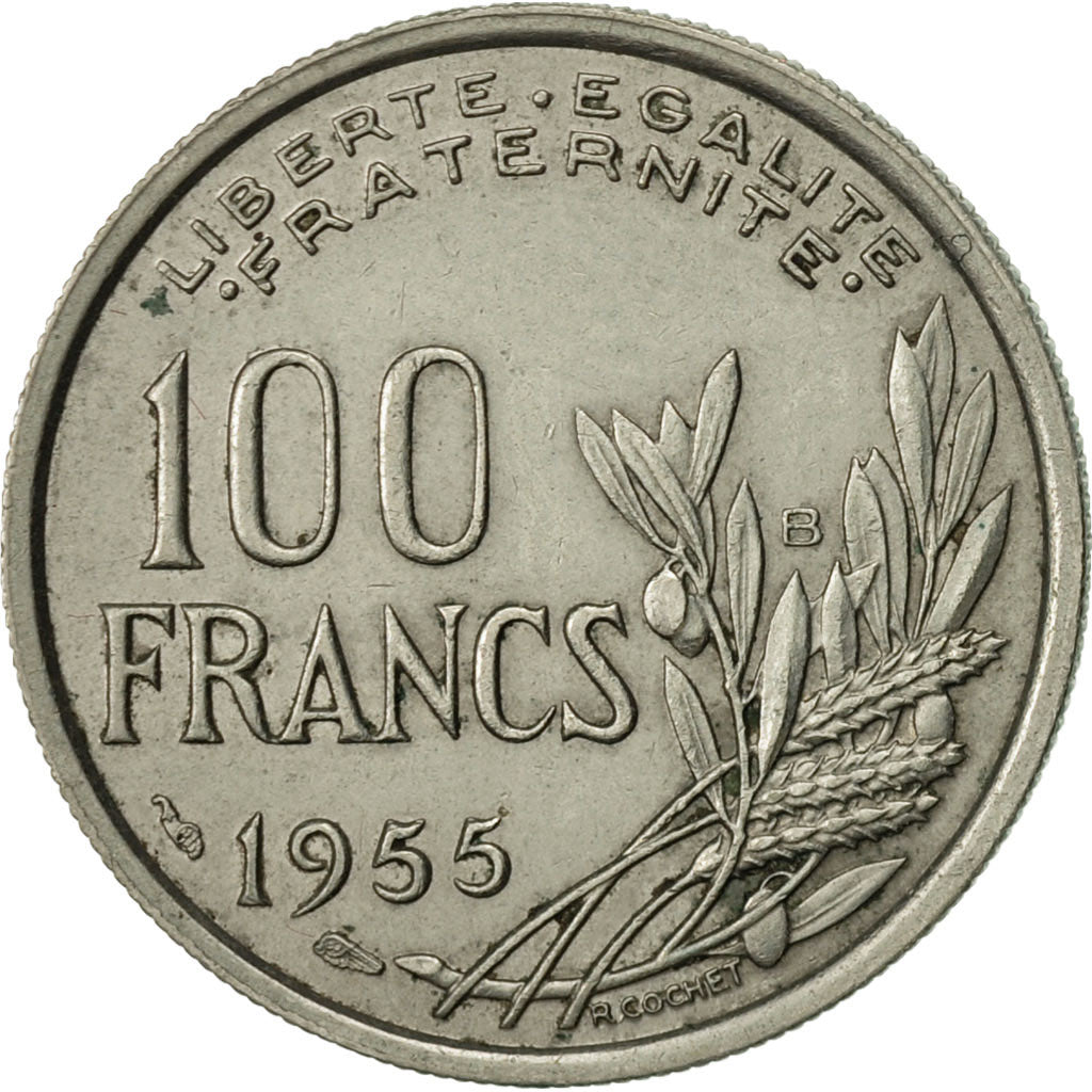 Coin, France, Cochet, 100 Francs, 1955, Beaumont - Le Roger, AU(55-58)