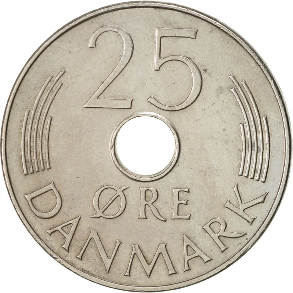 Monnaie, Danemark, Margrethe II, 25 Öre, 1983, Copenhagen, TTB+, Copper-nickel