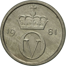 Coin, Norway, Olav V, 10 Öre, 1981, AU(50-53), Copper-nickel, KM:416