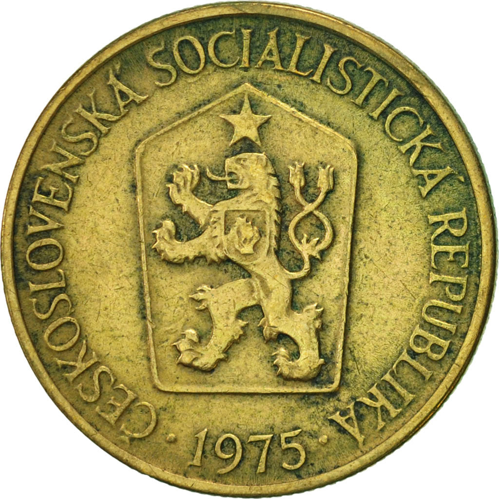 Moneta, Cecoslovacchia, Koruna, 1975, BB, Alluminio-bronzo, KM:50