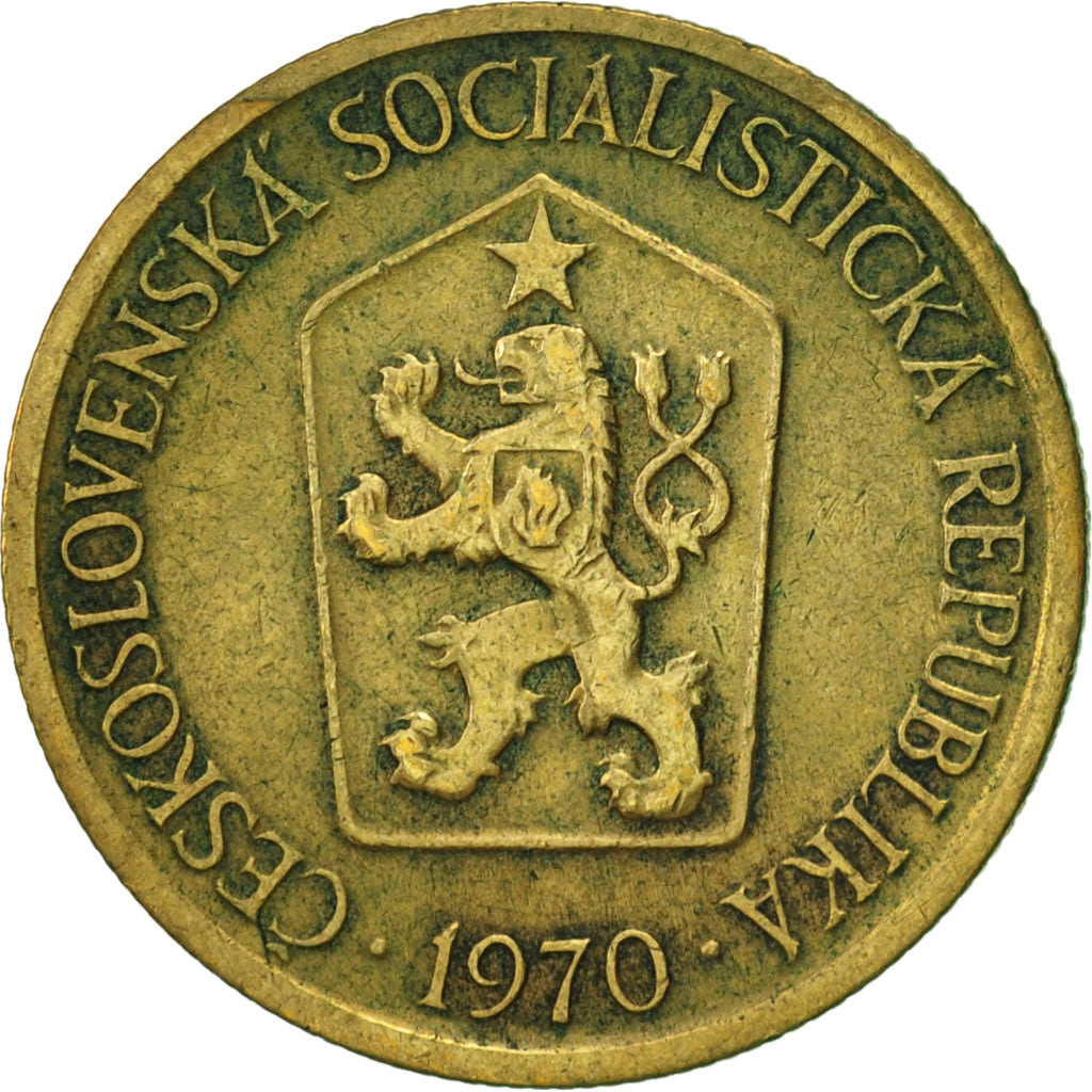 Coin, Czechoslovakia, Koruna, 1970, EF(40-45), Aluminum-Bronze, KM:50