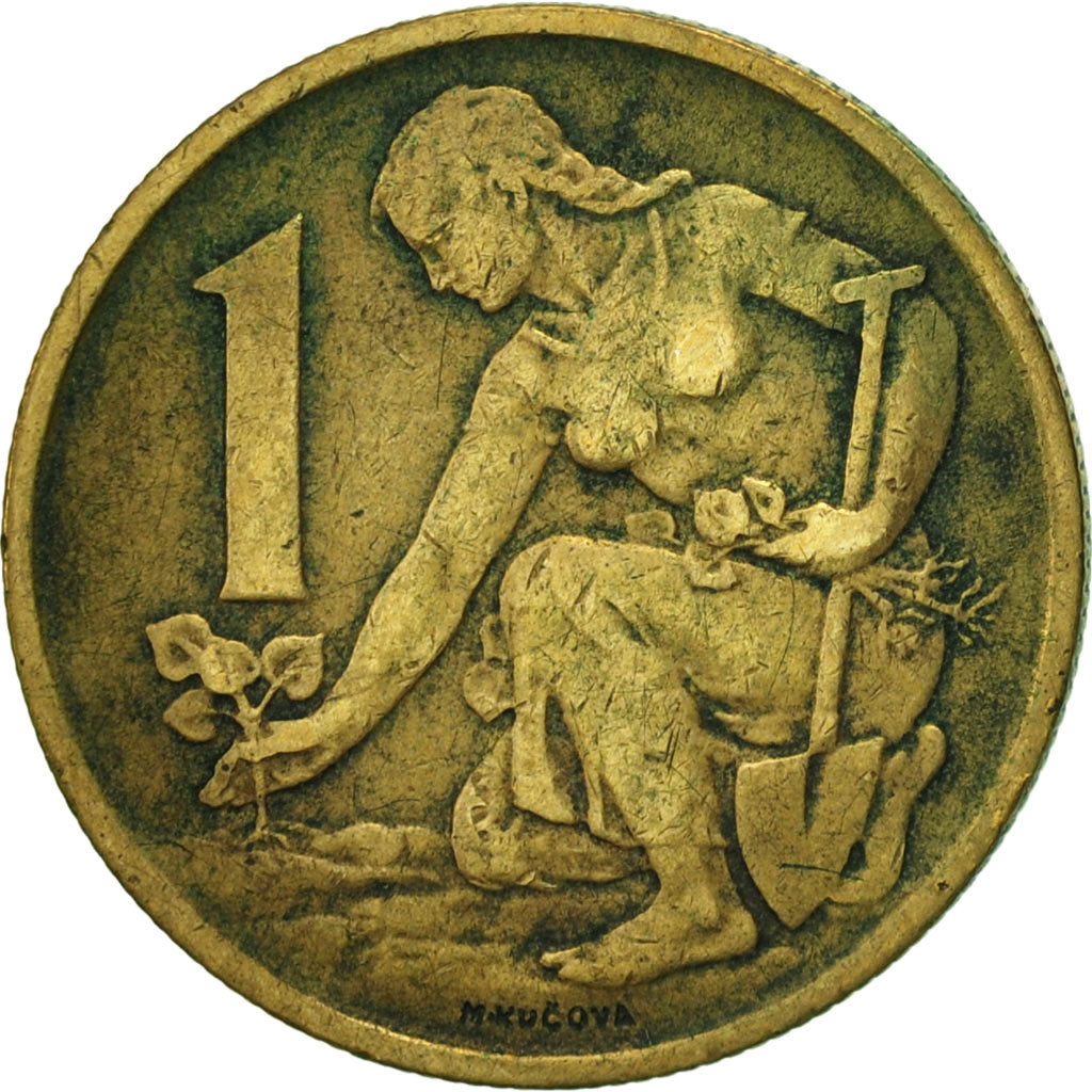 Coin, Czechoslovakia, Koruna, 1970, EF(40-45), Aluminum-Bronze, KM:50