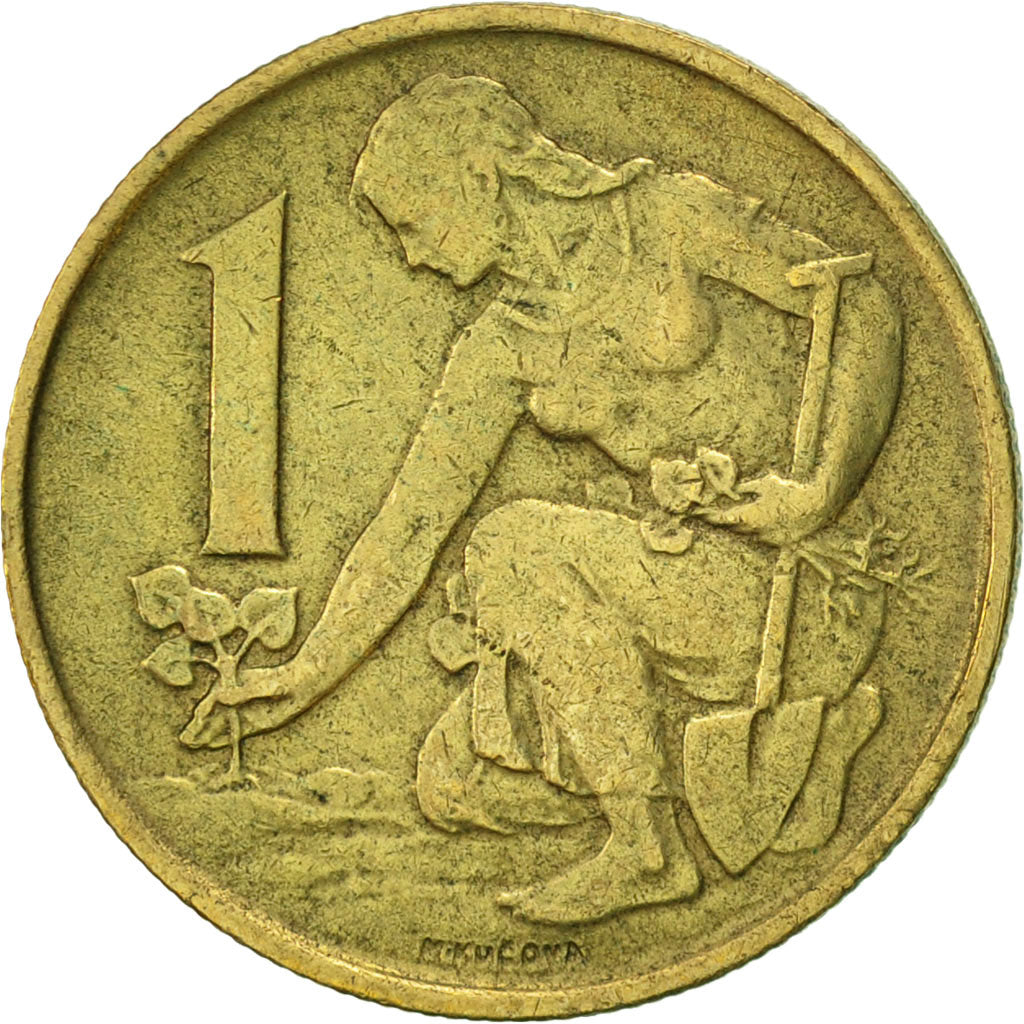 Coin, Czechoslovakia, Koruna, 1983, EF(40-45), Aluminum-Bronze, KM:50