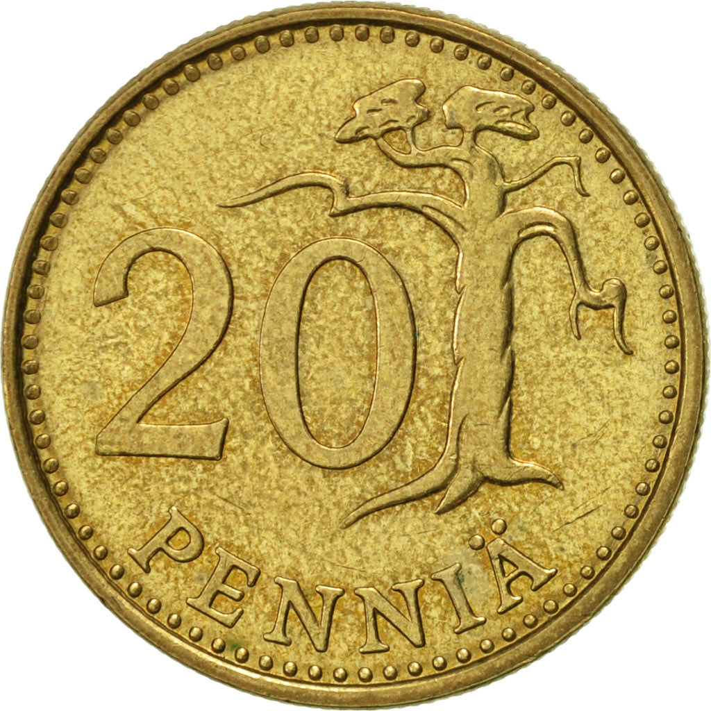 Monnaie, Finlande, 20 Pennia, 1982, SUP, Aluminum-Bronze, KM:47
