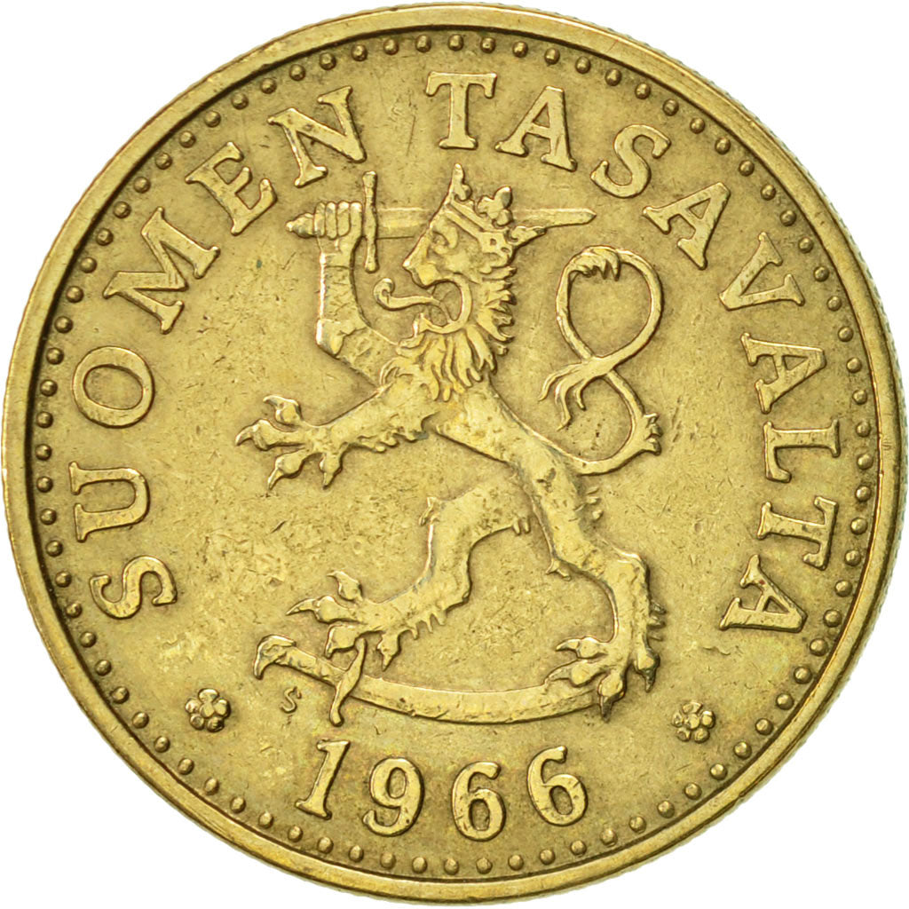 Coin, Finland, 20 Pennia, 1966, AU(55-58), Aluminum-Bronze, KM:47